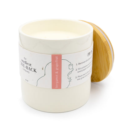 Feya Co Botanical Candle Bergamot & grapefruit 25oz Bamboo lid