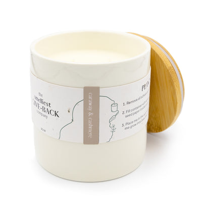 Feya Co Botanical Candle Bergamot & grapefruit 25ozFeya Co Botanical Candle Caraway & Cashmere25oz bamboo lid